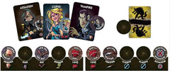 Bezier Games One Night Ultimate Vampire packaging shot highlights portable family game nights.