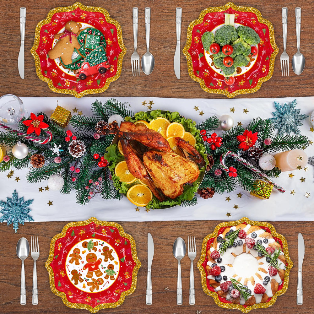 BFUN 9-inch gingerbread plate for tasty servings and easy disposal