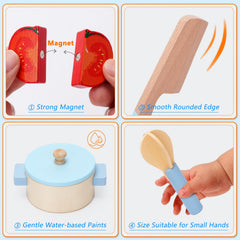 BGdoyz wooden kitchen counter accessories complete the set