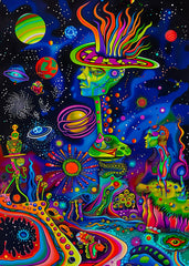 Bgraamiens Alien Land puzzle box front with vibrant colors inviting focused, relaxing puzzle time.