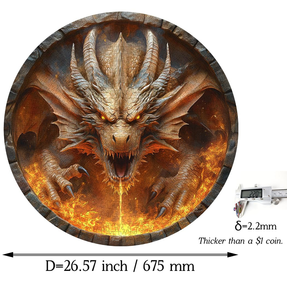 Bgraamiens Dracarys puzzle: detailed dragon scales and textures for satisfying tactile engagement.
