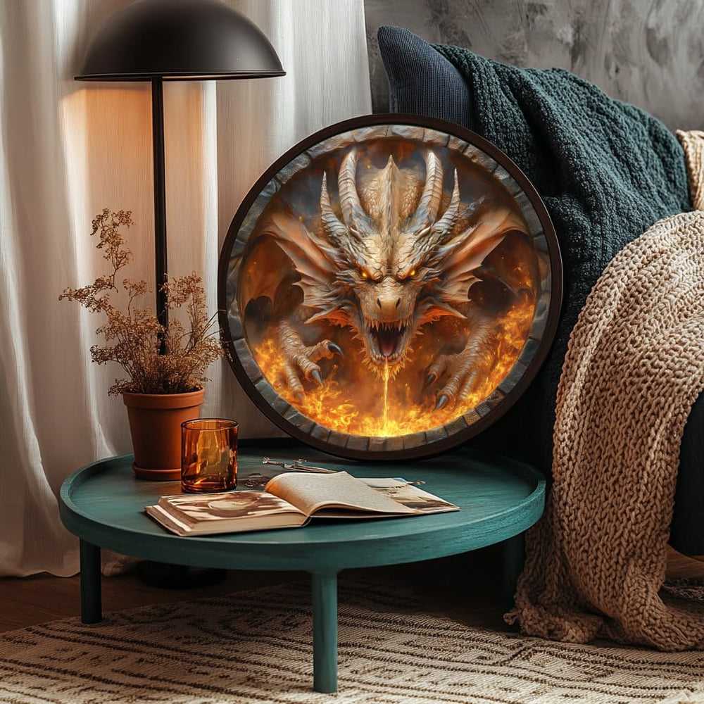 Bgraamiens Dracarys puzzle: circular format suits compact desks and wall art displays.