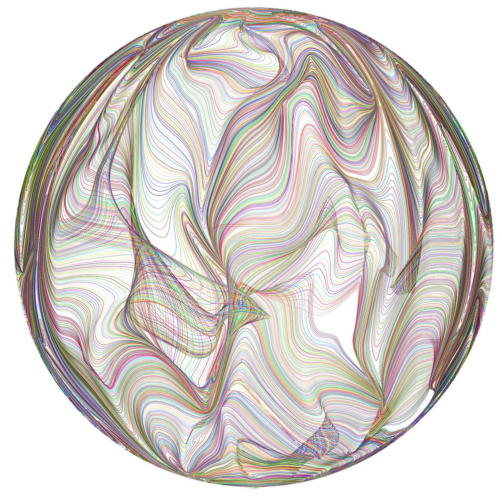 Bgraamiens Flowing Rainbow Lines 1000-piece round puzzle for adults, colorful challenge and relaxation.