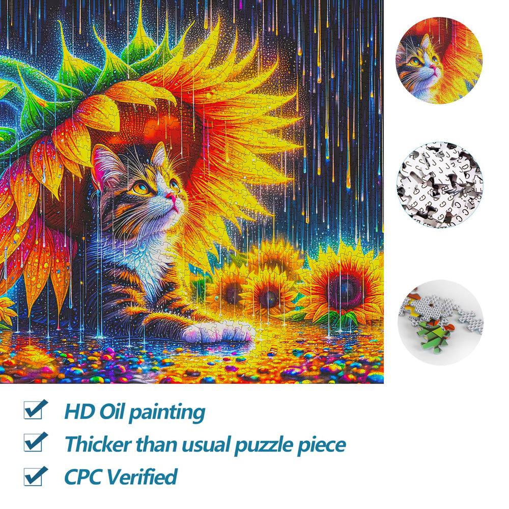 Bgraamiens Kerayzygame kitten in rainy day scene promotes calm focus.