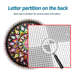 Back sides labeled A–B on pieces, easing sorting during solving.