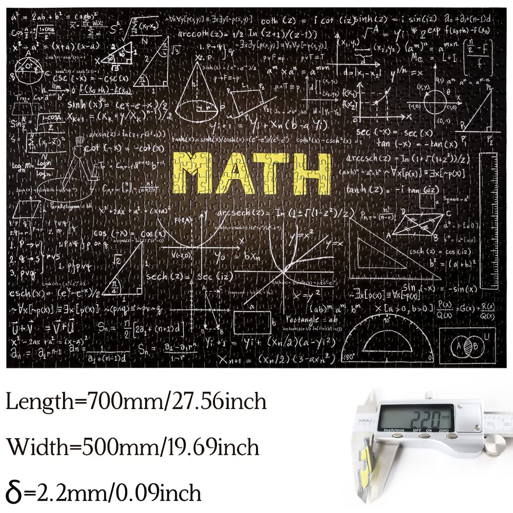 Bgraamiens Puzzle-Math finished size 70x50 cm suitable for display