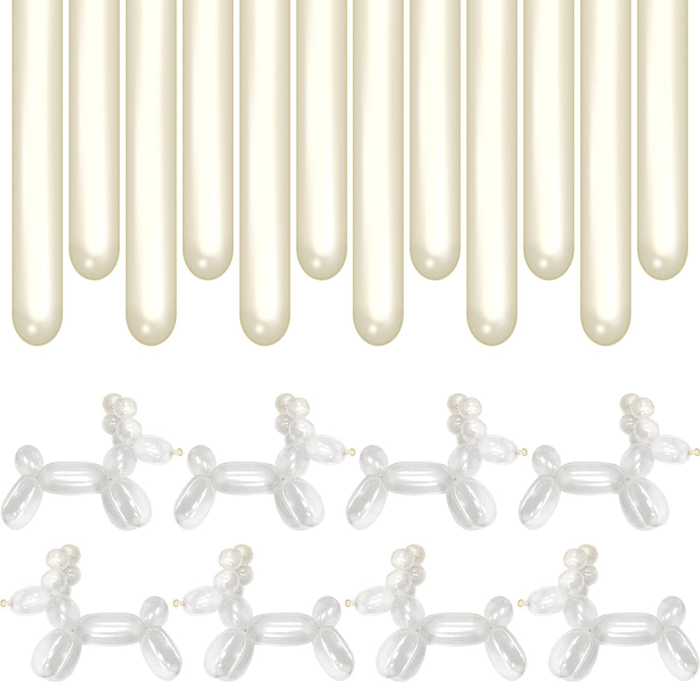BHUCUTU 400-piece 260Q balloons ready for party decorating and creative shaping.