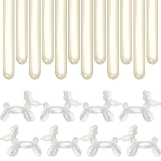 BHUCUTU 400-piece 260Q balloons ready for party decorating and creative shaping.