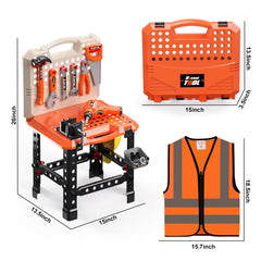 BHYDRY Kids Tool Bench drill close-up with interchangeable bits for imaginative construction play.