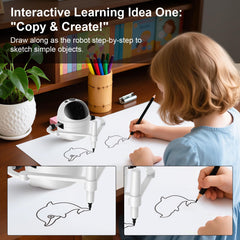 BiBiSi drawing robot with 150 cards inspires animals and objects drawing