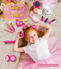 BIBUTY kid-friendly makeup assortment including eyeshadow and lipstick