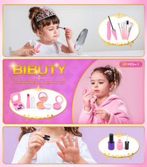 BIBUTY princess tiara necklace and bracelet set for accessorized play.