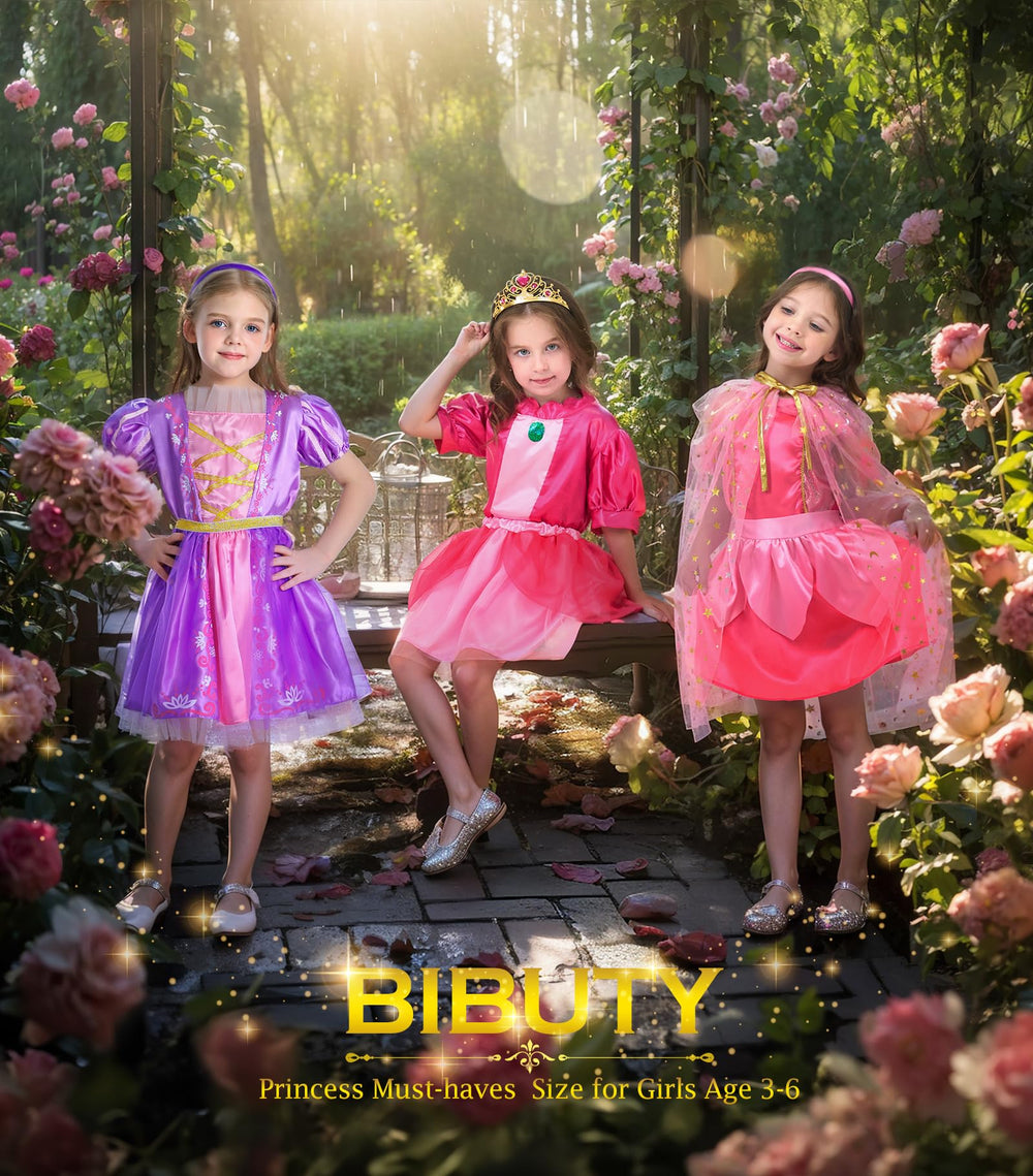 Bibuty princess cape adds drama to costume adventures and story time.
