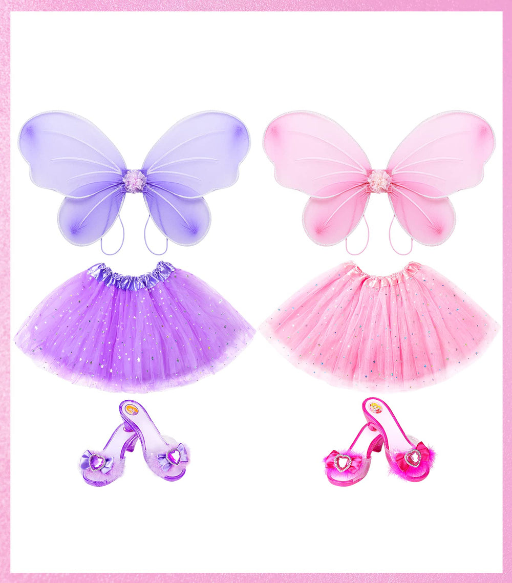 BIBUTY princess dress-up shoes set keeps little feet comfy during pretend play.