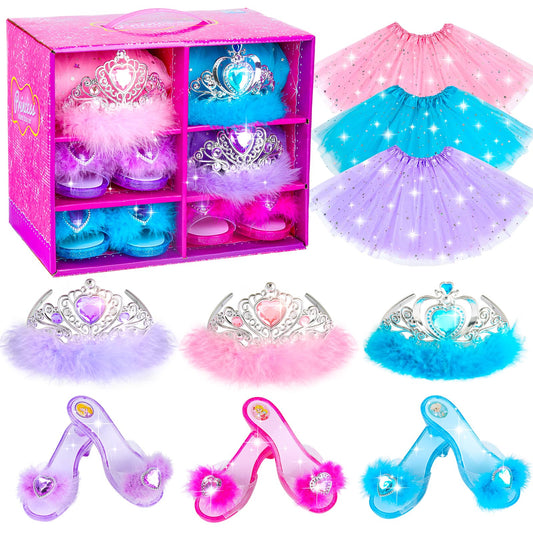 Bibuty princess shoes with glittery detail for imaginative dress-up play.