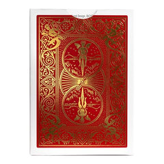 Bicycle 140th anniversary card back view with shimmering foil for premium feel.