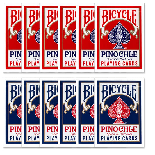 Bicycle Deluxe Pinochle blue front deck with high-contrast jumbo index for quick recognition