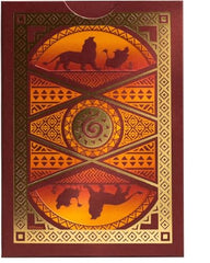 Bicycle deck shows golden foil tuck accents inspired by the savanna dusk