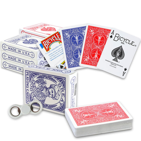 Bicycle Great Mogul Rider Back 6-pack cards offer versatile family game nights.