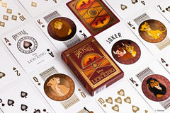Bicycle Lion King card faces and backs showcase Pride Rock artwork