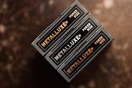 Bicycle Metalluxe black rose gold deck foil design for bold style.
