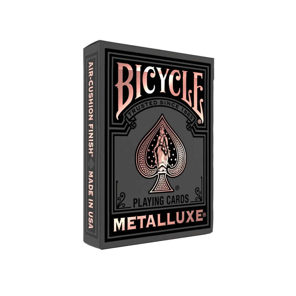 Bicycle Metalluxe premium tuck box with gold accents.