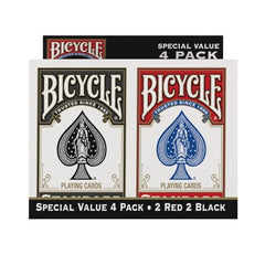 Bicycle playing cards 4-pack black back for bold table presence