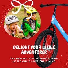 Bicystar 16-inch balance bike with integrated footrests for comfortable glides
