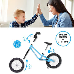 Bicystar balance bike with 2-inch terrain tires for grip