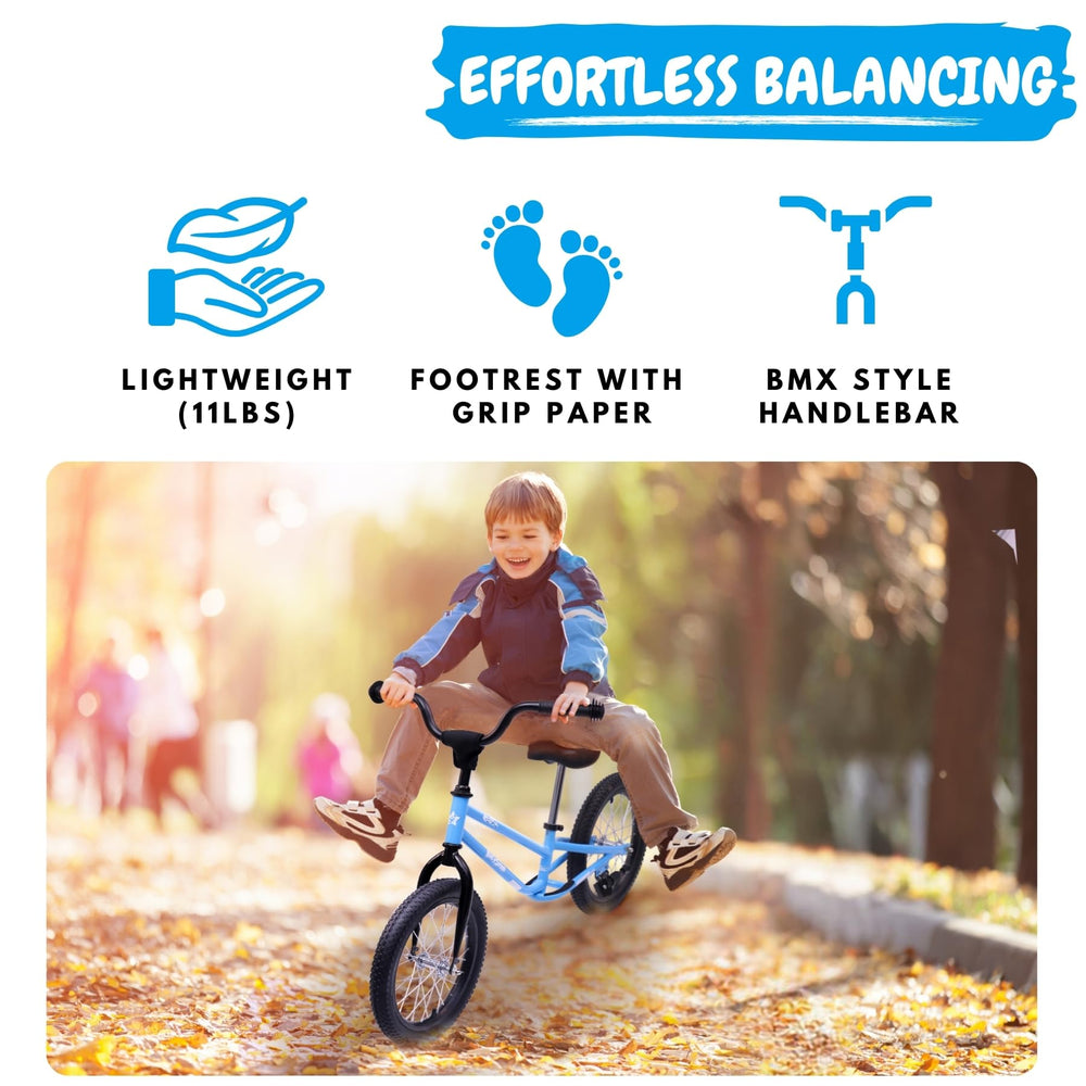 Bicystar balance bike with adjustable handlebar height for comfortable riding