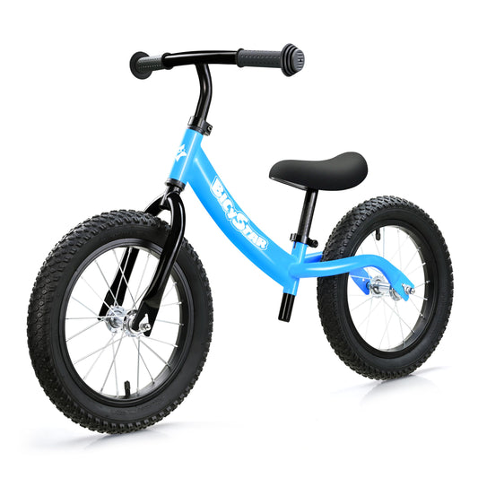 bicystar balance bike with real rubber tires for confident outdoor and indoor rides.