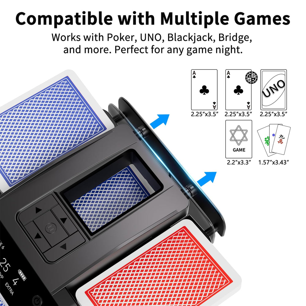 BIFTU shuffler operating ultra-quiet to minimize table disruption.