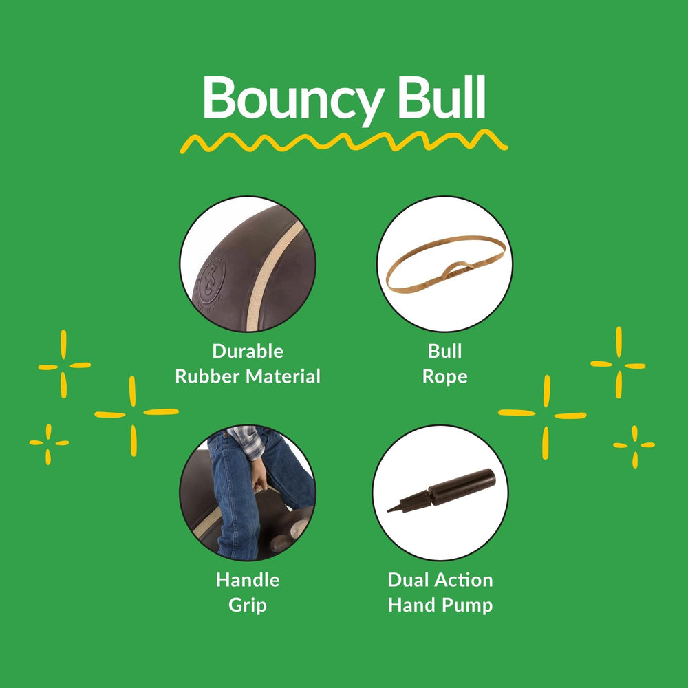 Big Country Toys bull rope pump included for quick inflation and ready rodeo.