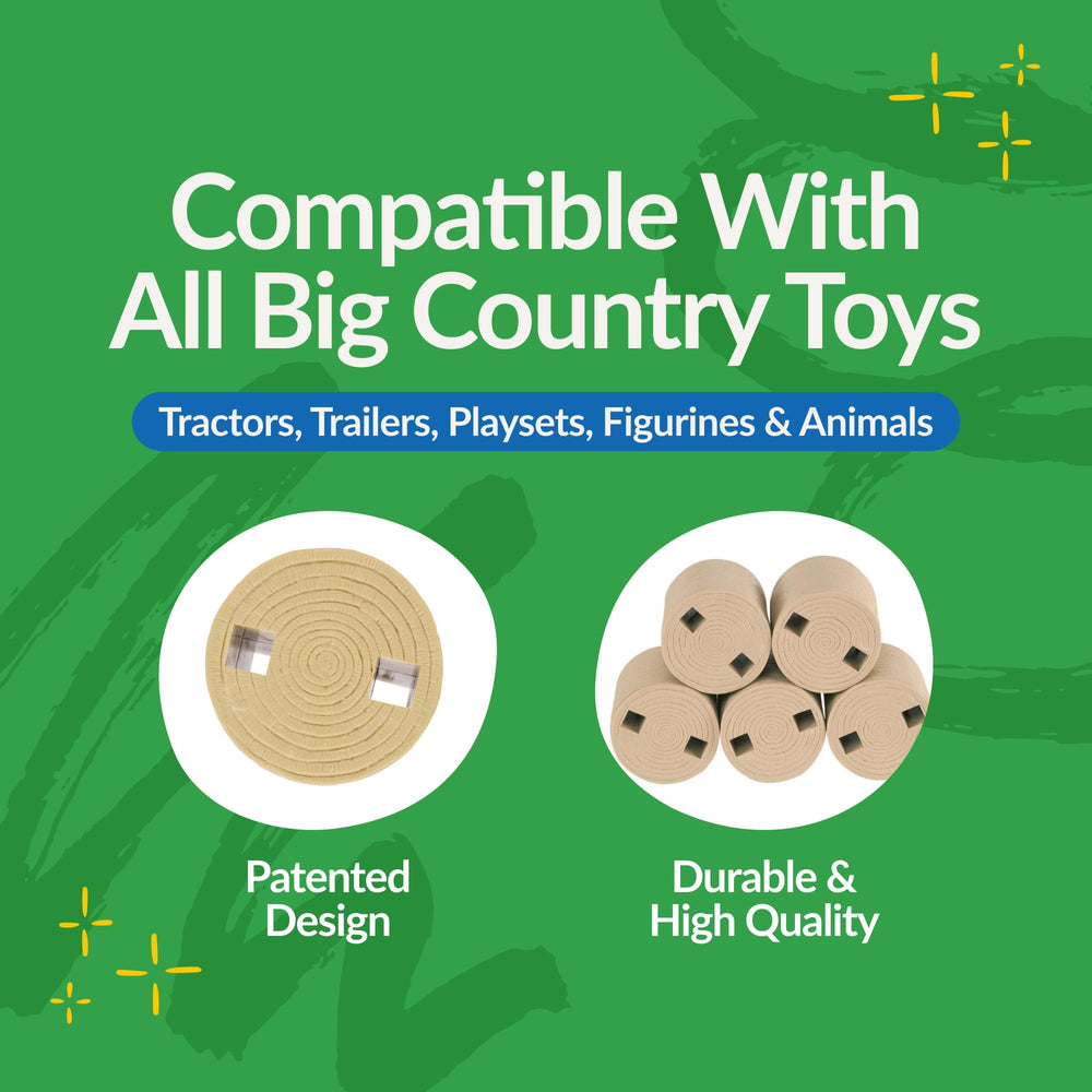 Big Country Toys durable plastic bales withstand hours of play.