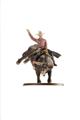 Big Country Toys Lane Frost & Red Rock bull riding figurine, hand-painted for realistic rodeo play