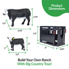 Big Country Toys ranch set toy black baldy cow and calf for nurturing play