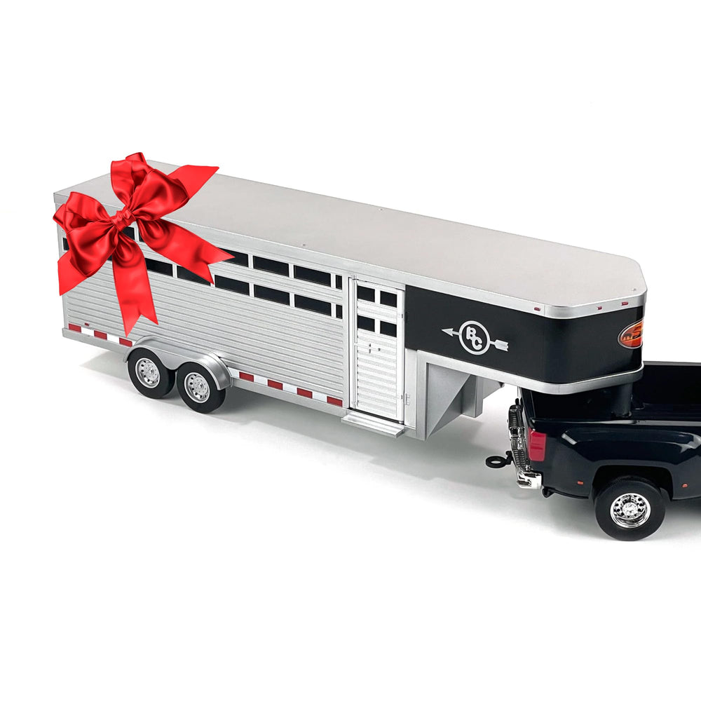 Big Country Toys Sundowner trailer with gooseneck hitch, easy attachment to compatible trucks.