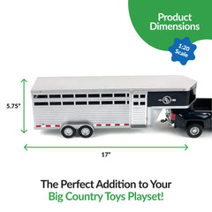 Big Country Toys Sundowner trailer rear door opens for easy loading.