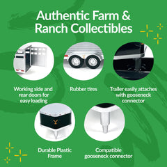 Big Country Toys Yellowstone trailer side doors open for quick access to cargo.