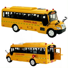 Big Daddy Huge Yellow School Bus pull-back toy ready for dynamic play and portability.