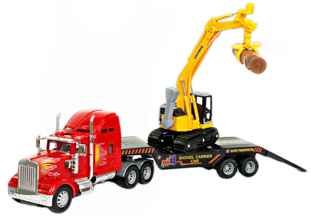 Big Daddy low-boy transport wheel angle emphasizes sturdy construction aesthetics.