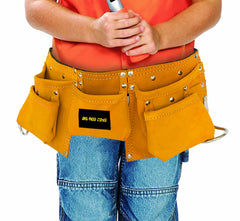 Big Mo's Toys large pocket helps store bigger pretend tools.
