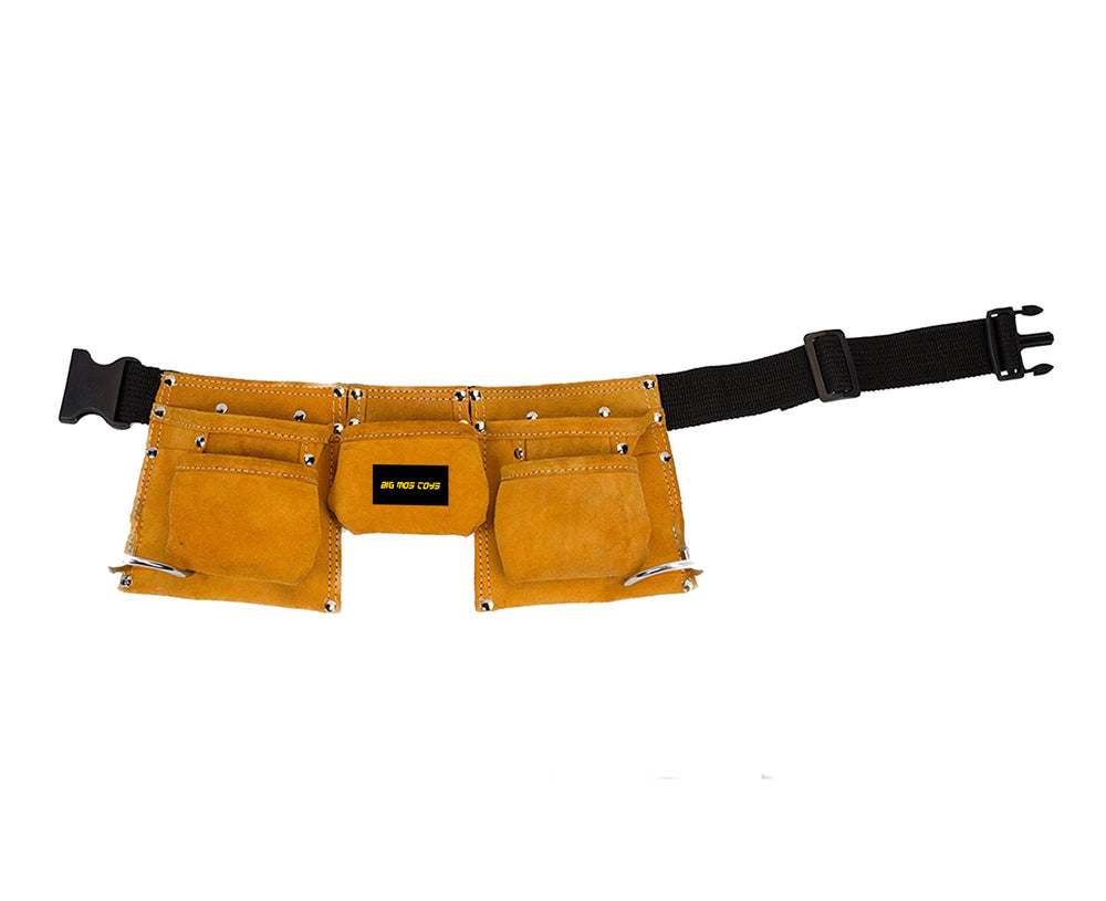 Big Mo's Toys belt with two hammer loops adds realistic construction play.