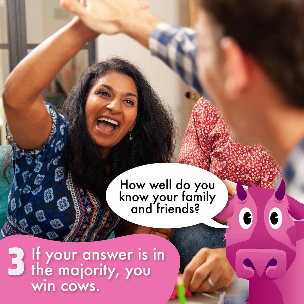 Big Potato Herd Mentality pink cow of doom card adding playful tension