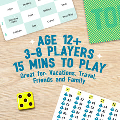 Big Potato The Chameleon Travel contents with 20 new topic cards for fresh play sessions.