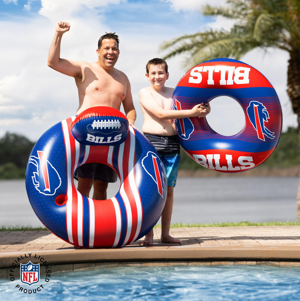 BigMouth Buffalo Bills deflated and packed for easy storage after use