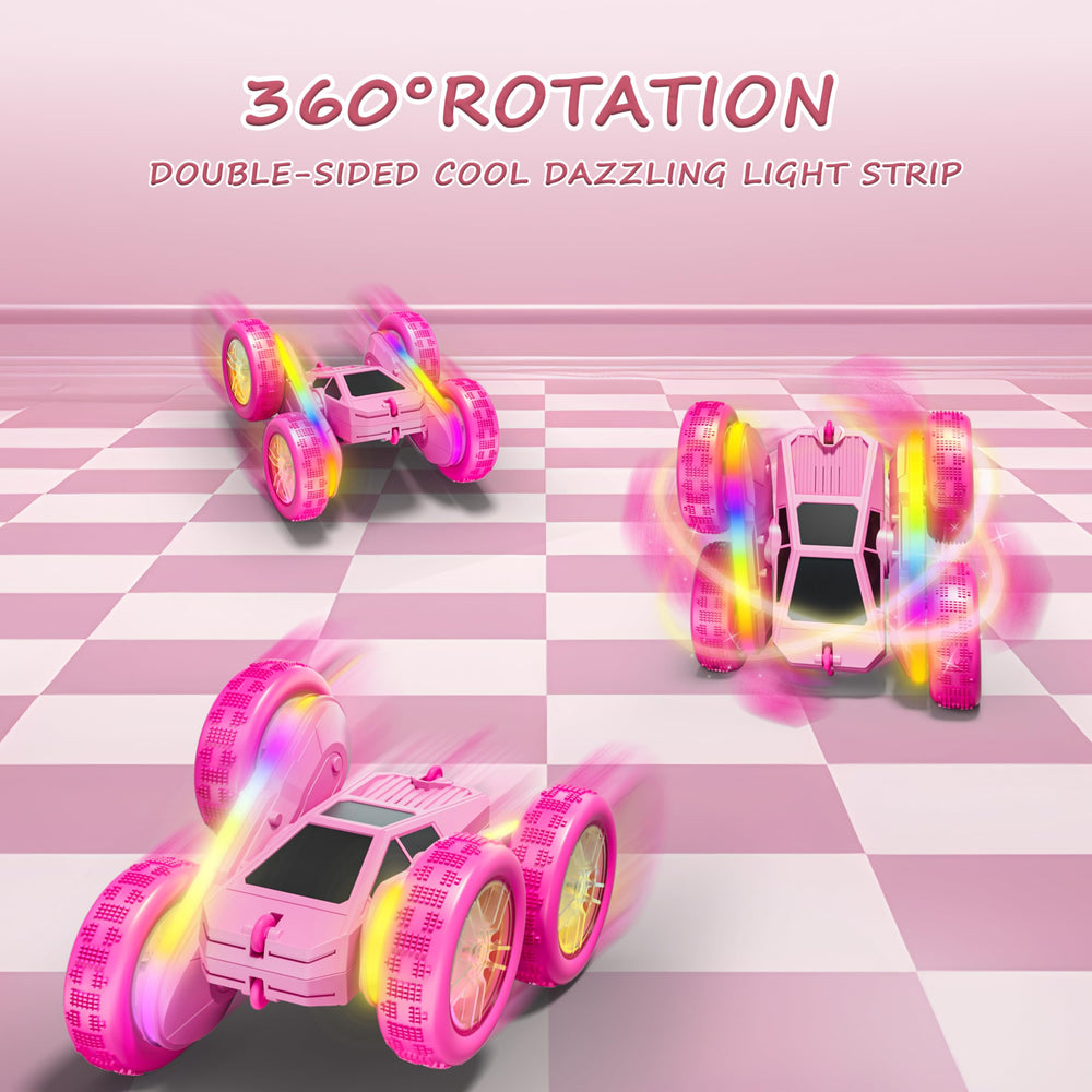 BIGRANK RC stunt car all-terrain durability withstands jumps and crashes.