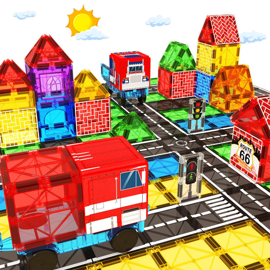 BigShu road tiles collection promotes imaginative play and fine motor development