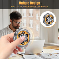 Bihevn Metal Precision Spinner in office desk setup for stress relief