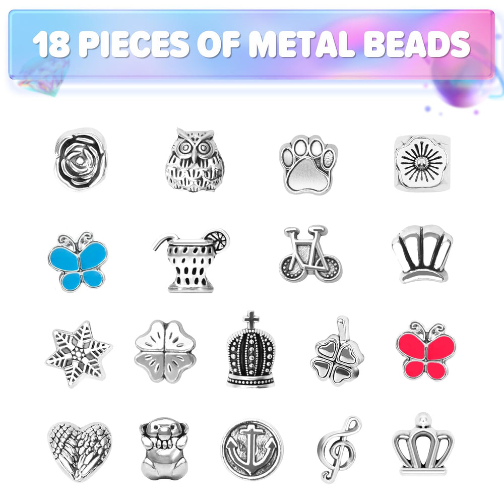 BIIB metal beads and colorful crystals for playful mixes